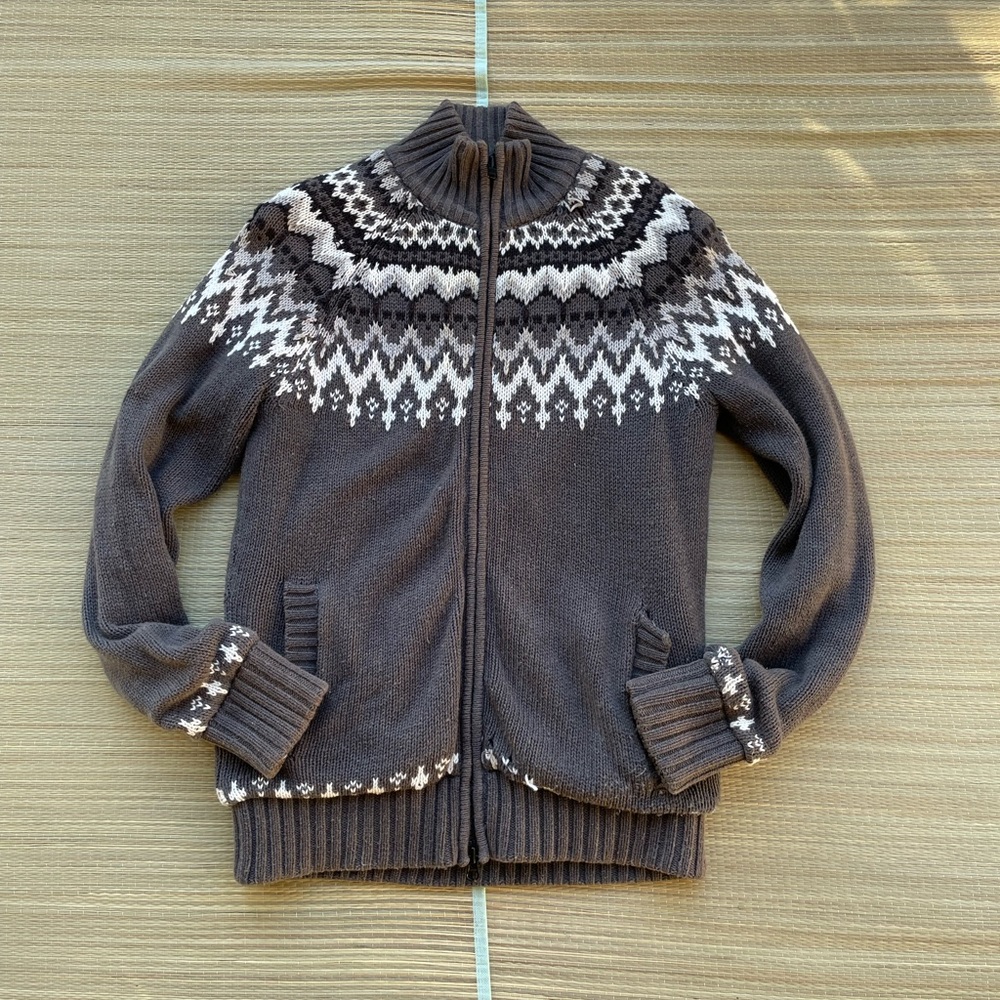 Skulls Zip Sweater with lining and pockets Small
